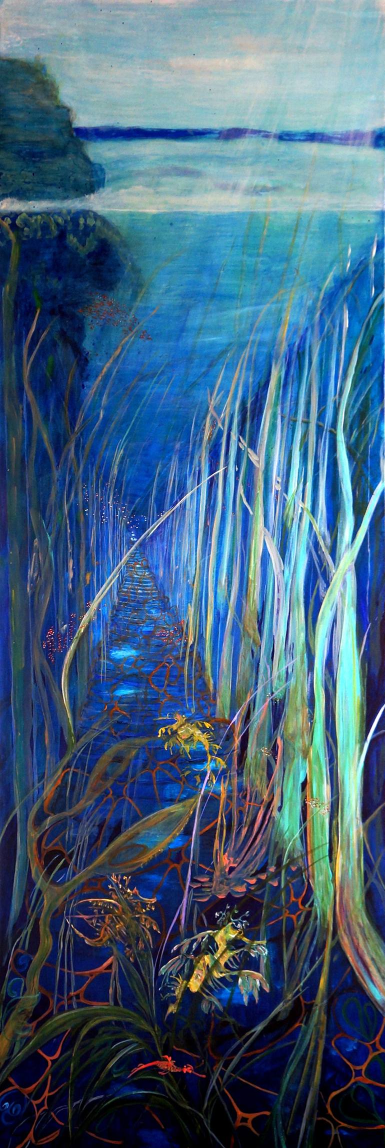 770x2295 Saatchi Art Kelp Forest Painting By Irena Grant Koch - Kelp Forest Painting