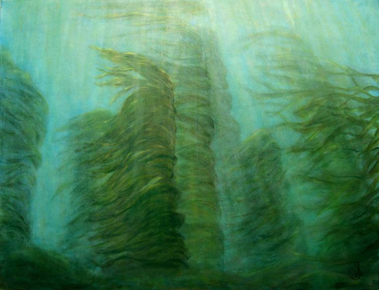 770x589 Saatchi Art Kelp Gardens, New Year Island Painting By Catherine E - Kelp Painting