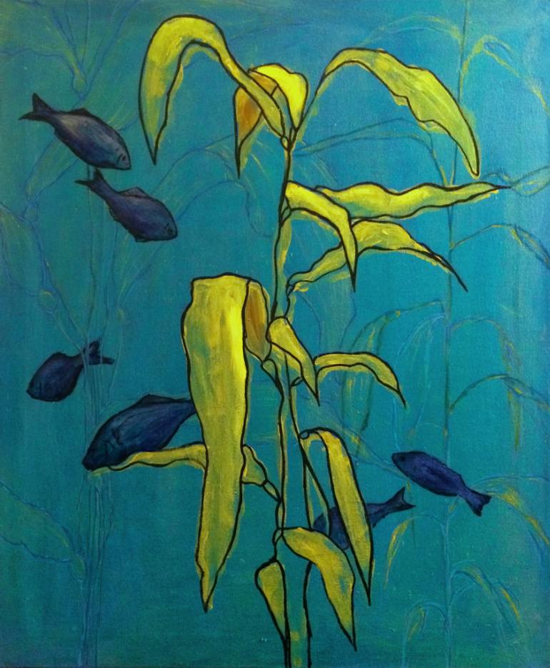 770x936 Saatchi Art Swaying Kelp Painting By Stephanie Peters - Kelp Painting