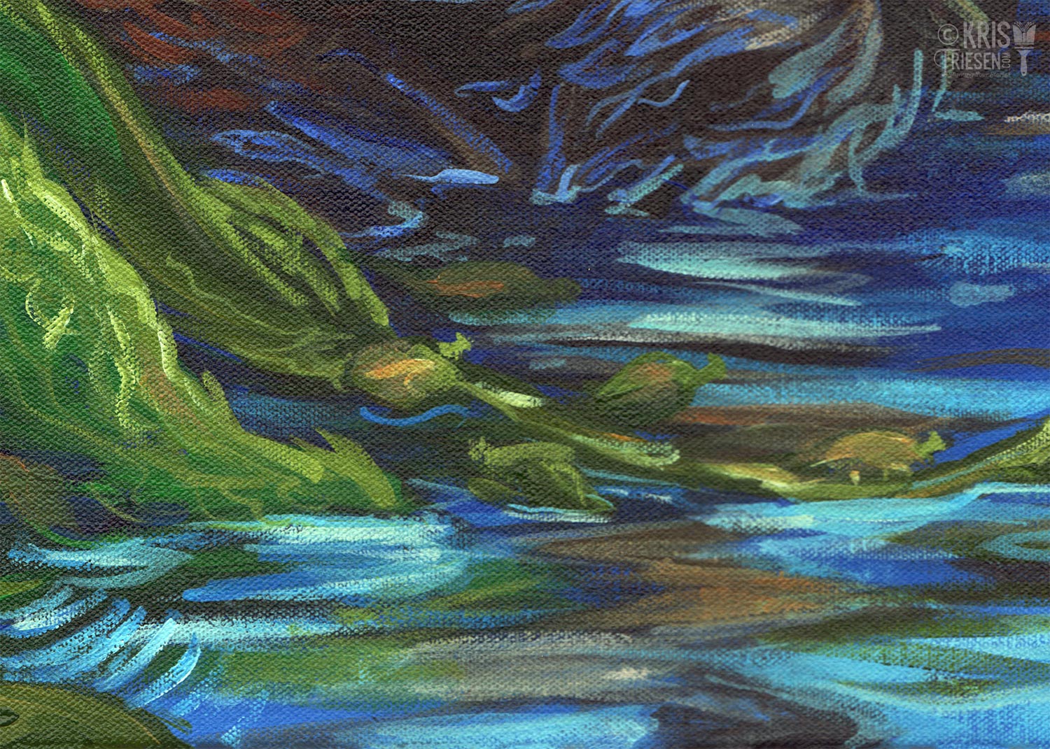 1500x1071 Sea Otters In Kelp Painting - Kelp Painting
