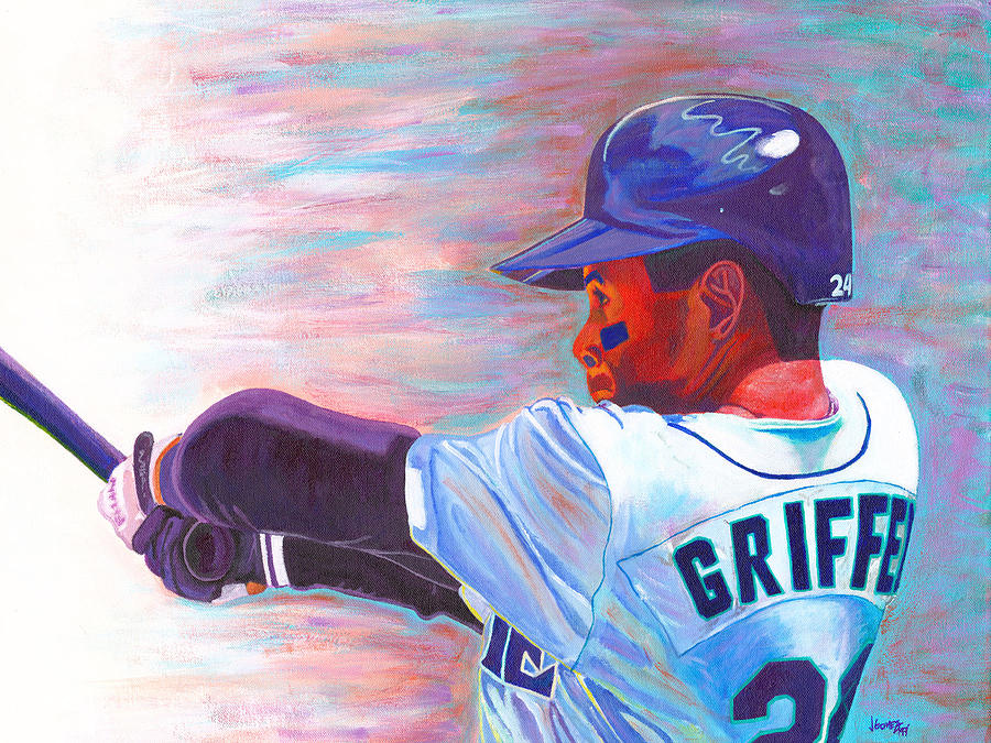 900x675 Ken Griffey Jr Painting By Jeff Gomez - Ken Griffey Jr Painting