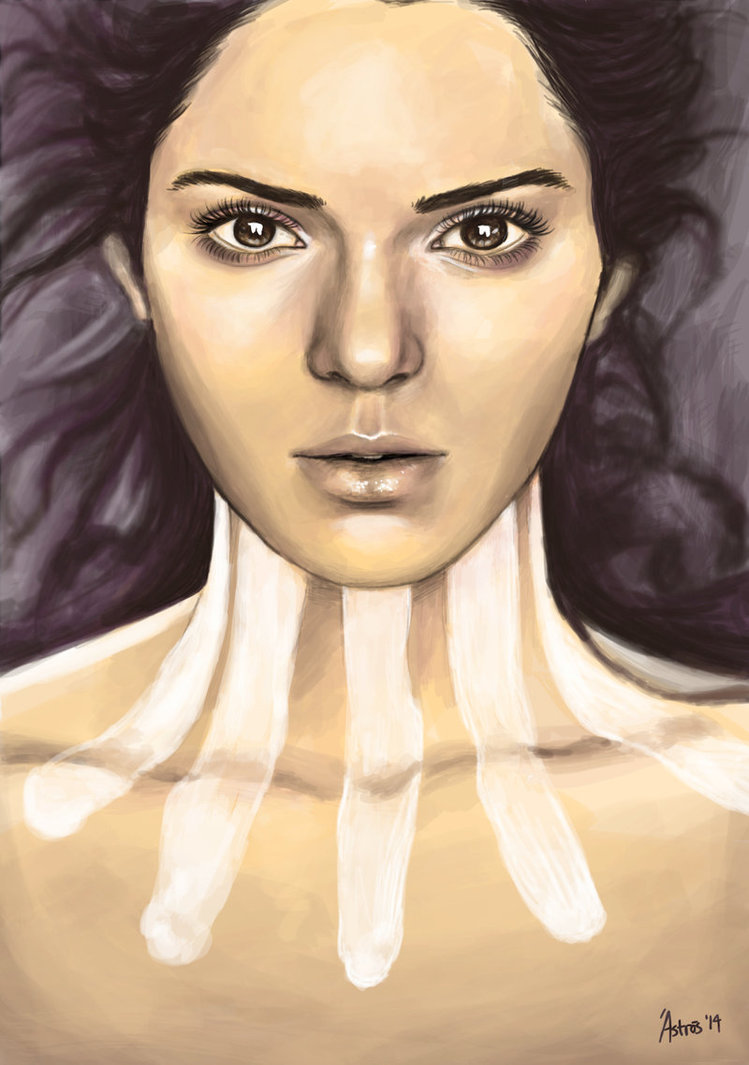 749x1065 Kendall Jenner By Rosarosi - Kendall Jenner Painting