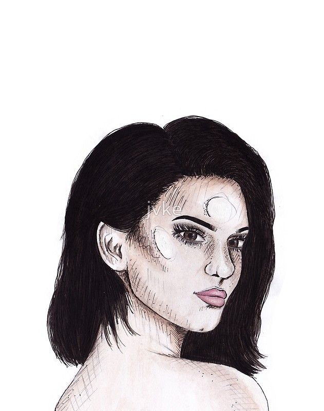 631x800 Kendall Jenner Watercolour Painting' Art Board By Jvke - Kendall Jenner Painting
