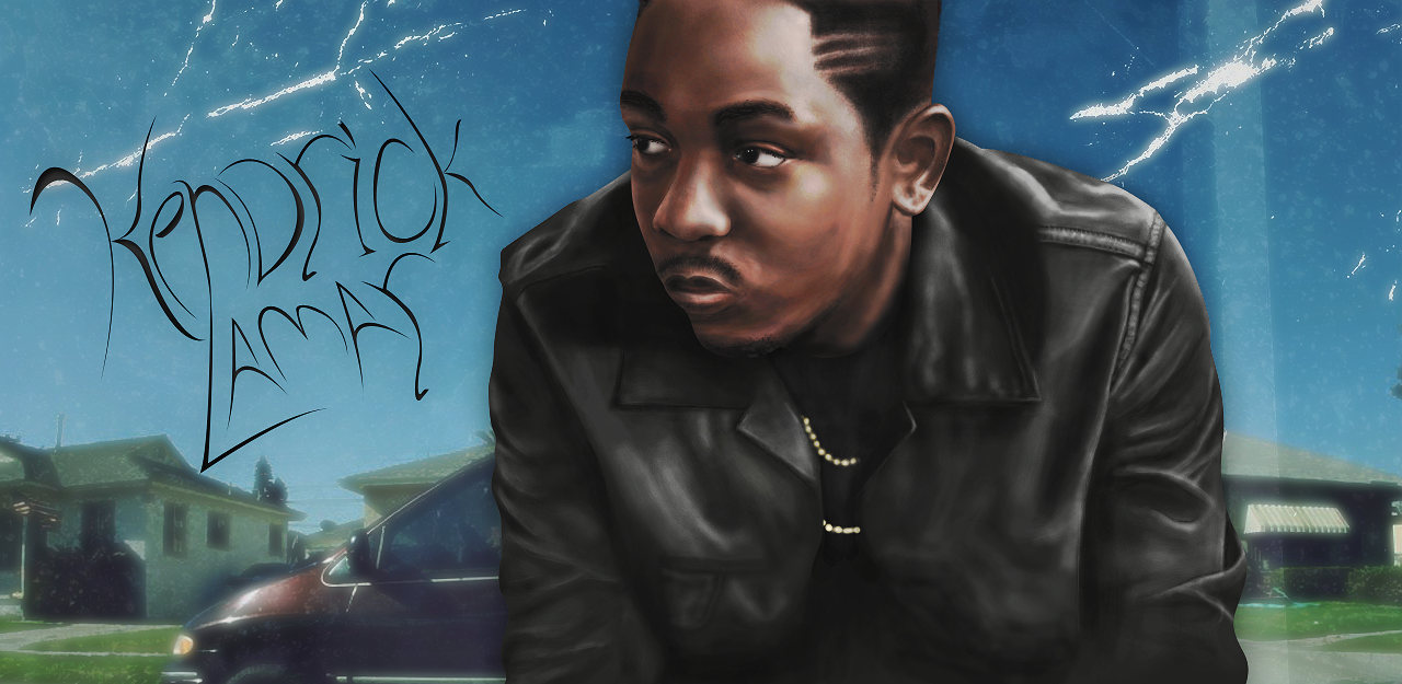 1280x625 Kendrick Lamar Painting By Gkgfx - Kendrick Lamar Painting