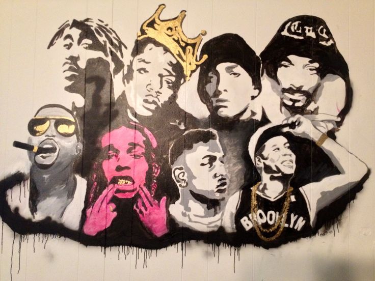 736x552 Painting Of Guru And Premier By Abstractgraffitishop On Etsy - Kendrick Painting