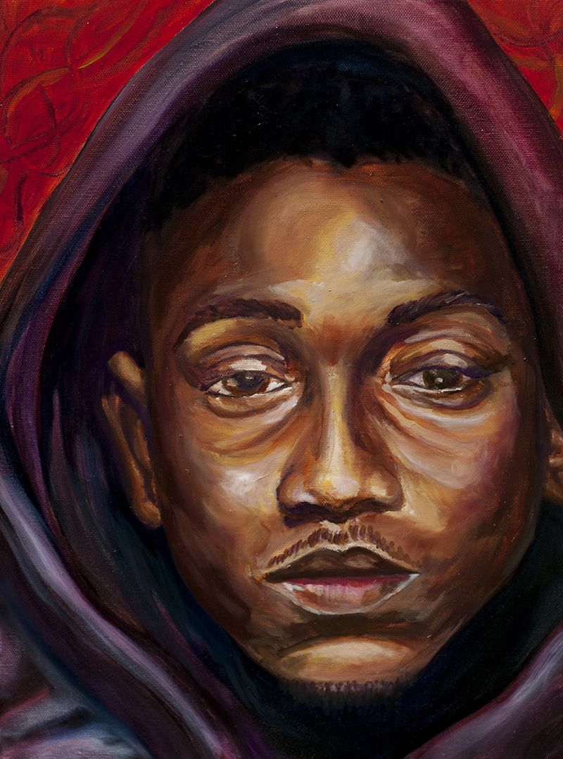 800x1078 Breathing With Dragons Oil Painting Of Kendrick Lamar By Anthony - Kendrick Painting