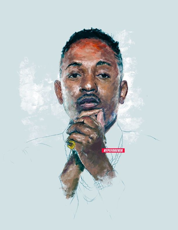612x792 Hypeforever Kendrick Lamar Portrait My Art Gallery - Kendrick Painting