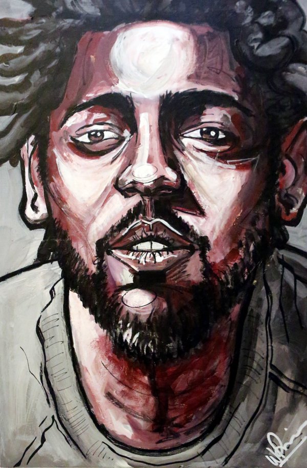 600x912 Ingrid On Twitter Rt @willprinceart Kendrick Lamar Amp 2pac - Kendrick Painting