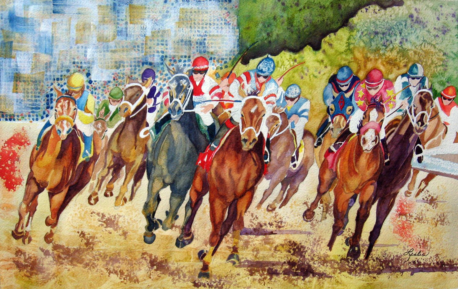 1500x948 Kentucky Derby Paintings - Kentucky Derby Painting