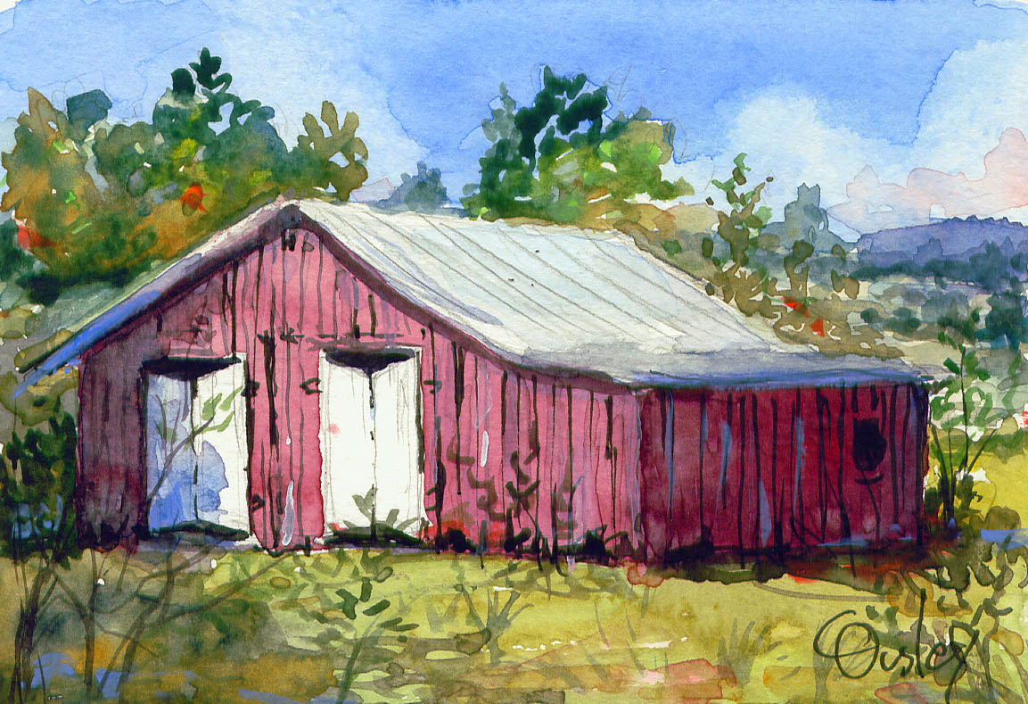 1153x789 A Painting On Some Days Kentucky Barn (Watercolor 6x4) - Kentucky Painting