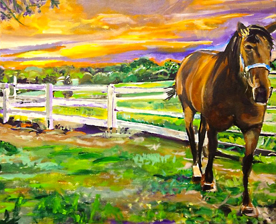 887x720 Beautiful Horse In Union Kentucky Fine Art, Design - Kentucky Painting