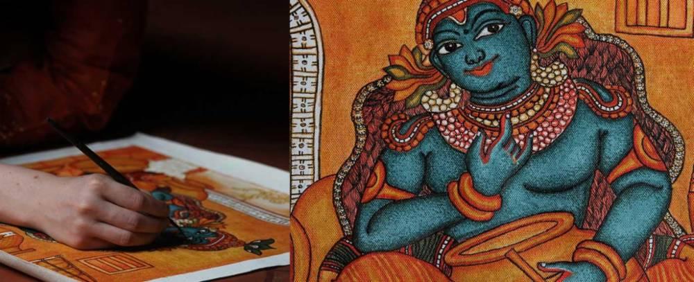 1000x407 Kerala Mural Painting Level 1 Pravesika - Kerala Mural Painting