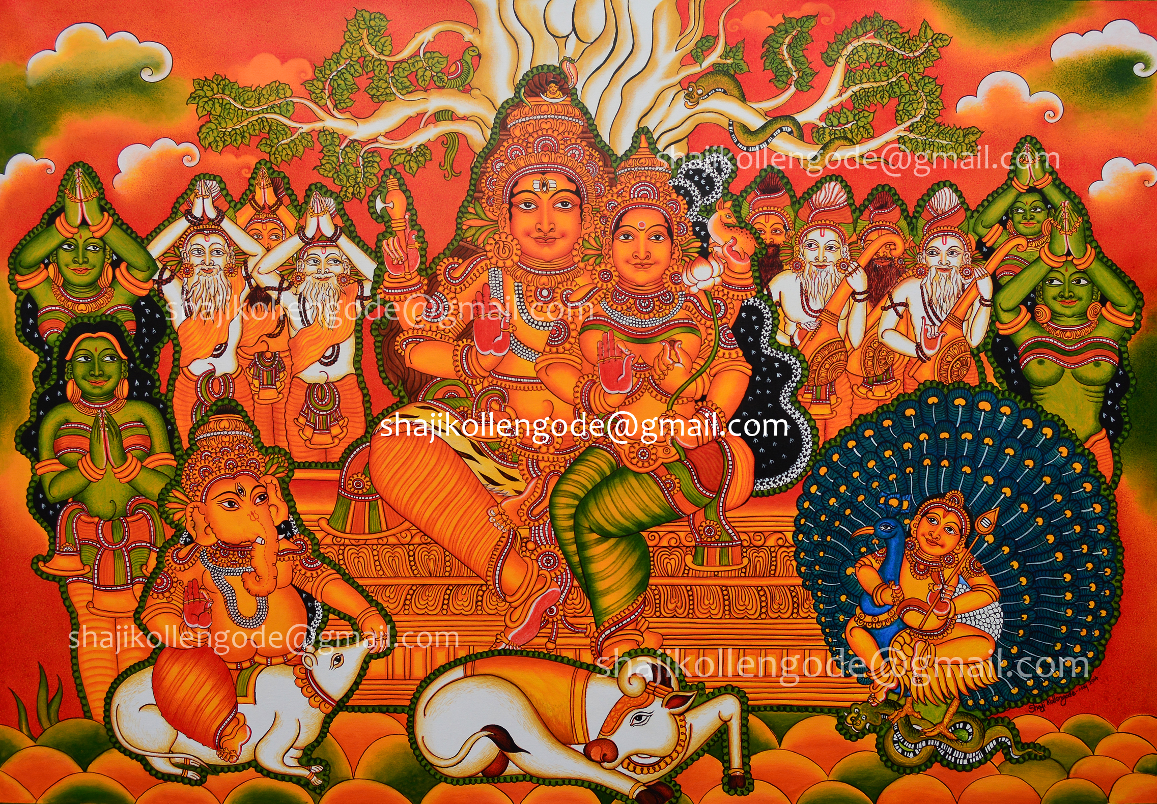 2273x1580 Ee Kerala Mural Painting Done By Shaji Kollengode Shaji Kollengode - Kerala Mural Painting