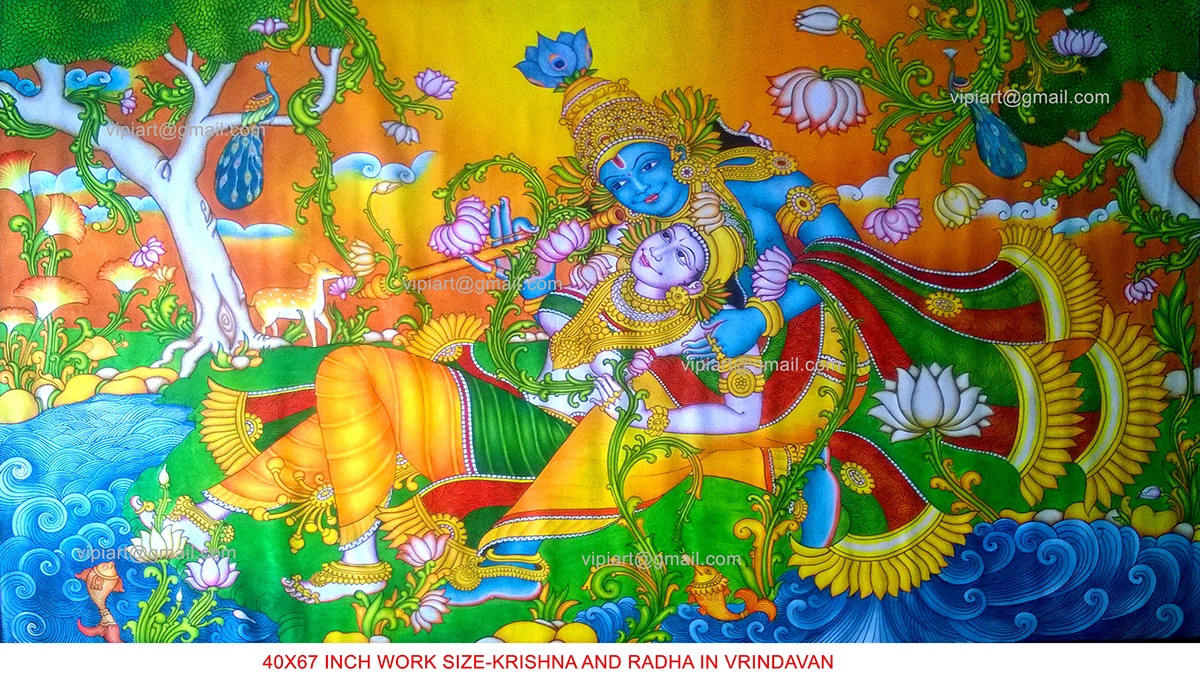1200x678 Mural And Oil Paintings By Vipin Iritty On Behance - Kerala Mural Painting