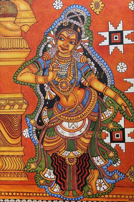 452x680 Narthaki1.jpg Kerala Mural Paintings - Kerala Mural Painting