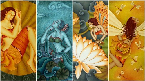 500x281 Navami My Passion Your Fashion Her Mirror Murals - Kerala Mural Painting Designs