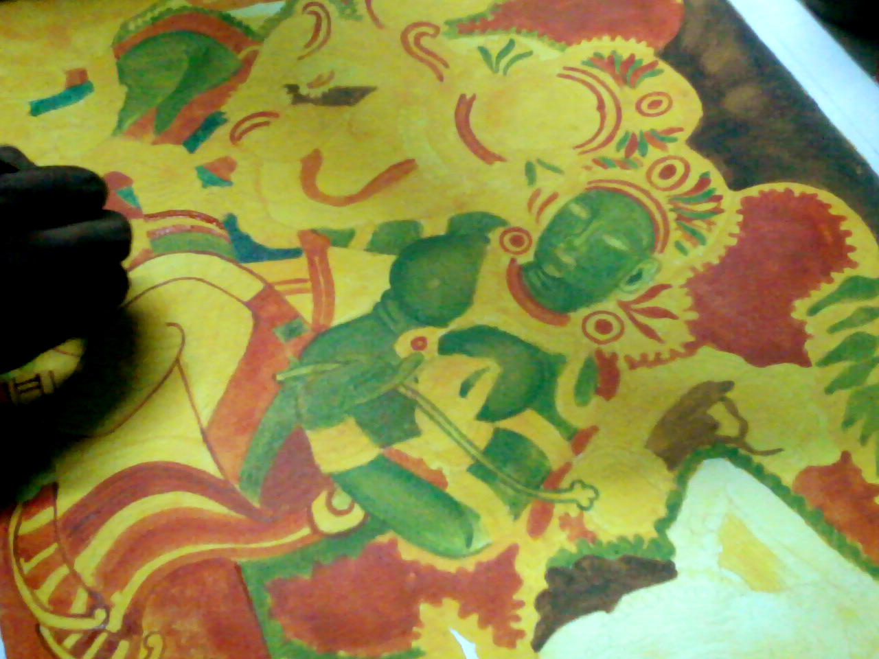 1280x960 Siva Family Mural Painting Making Tutorial Indoor Art - Kerala Mural Painting Sale