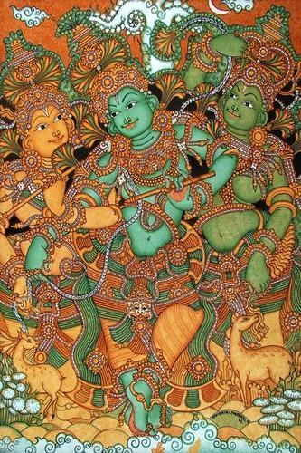 333x500 Kerala Mural Art Paintings On Canvas - Kerala Mural Painting Sale