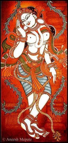 236x494 Mepate Murals Kerala Murals Mural Paintings - Kerala Mural Painting Sketches