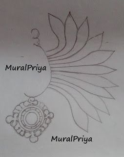254x320 My Kerala Mural Painting Experiments Chevipoovu (Ear Ornament - Kerala Mural Painting Sketches