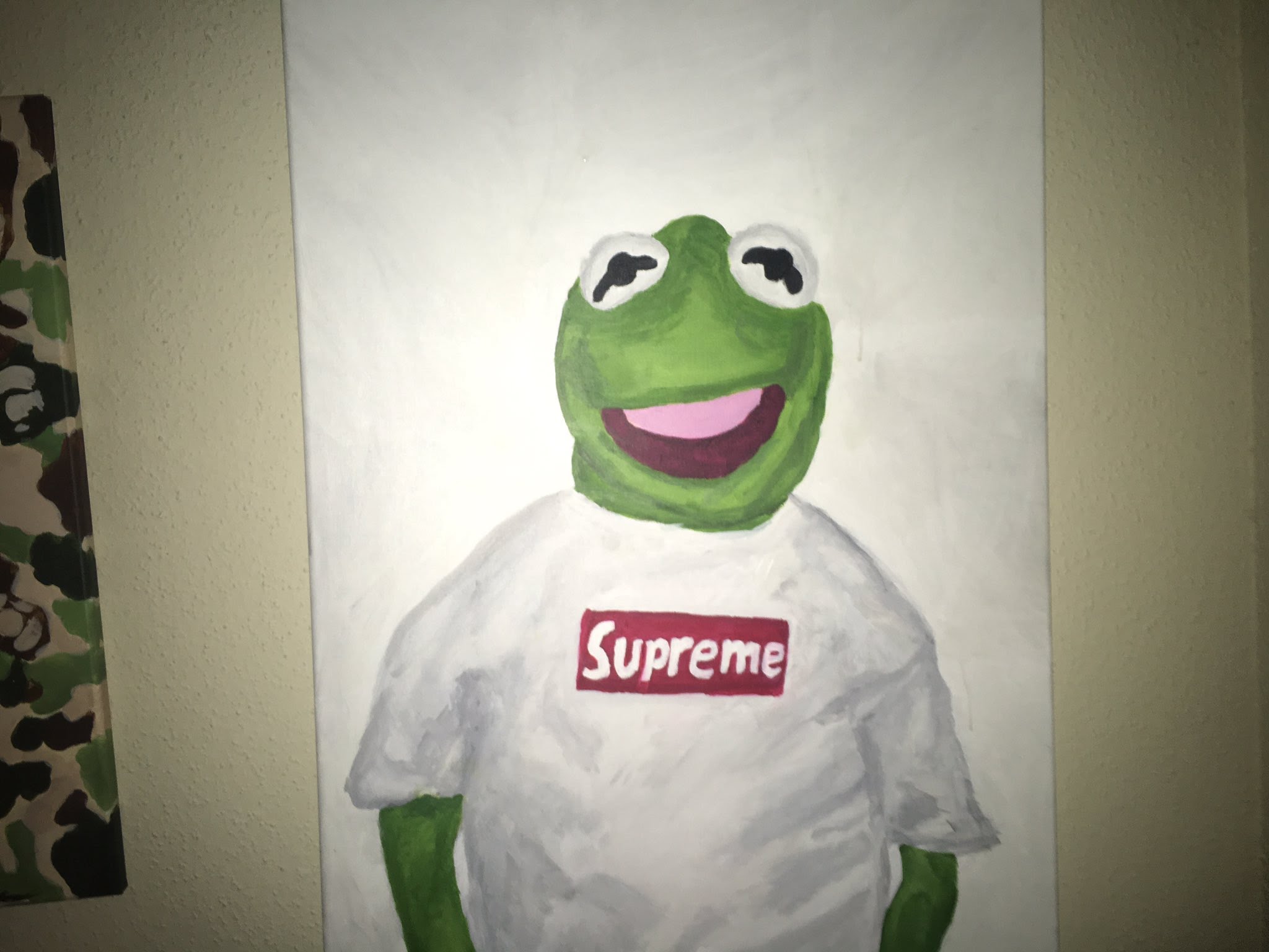 2048x1536 Supreme Kermit Photo Tee Painting - Kermit Painting