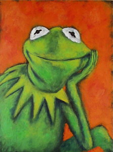 224x300 Sir Kermit Painting By Ellen Lewis - Kermit Painting
