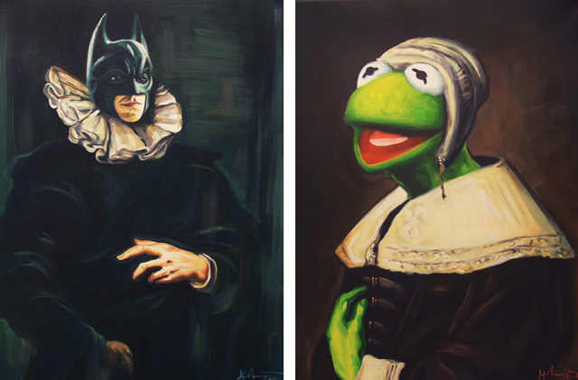 640x421 Well Known Pop Culture Characters Painted In The Classical Style - Kermit Painting