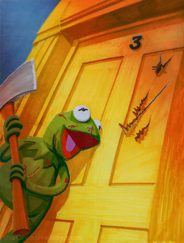 779x1026 Kermit In The Shining By Thecreativeroy - Kermit The Frog Painting