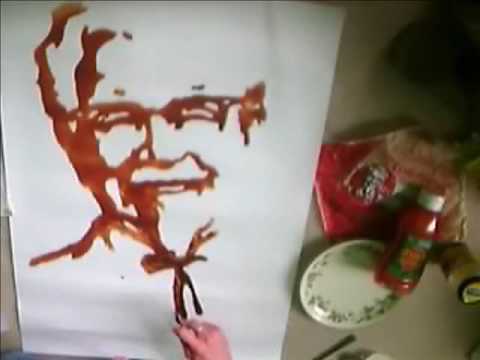 480x360 Kfc, Ketchup Amp Chocolate Painting, Nathan Wyburn - Ketchup Painting