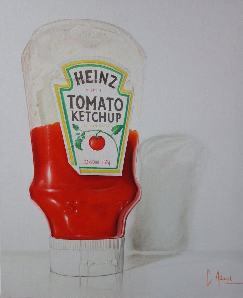 807x989 Oil Painting Heinz Tomato Ketchup By Frochiste - Ketchup Painting