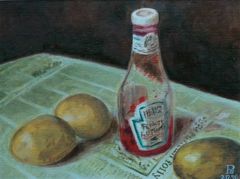 770x576 Saatchi Art Still Life With Ketchup Painting By Pete Swann - Ketchup Painting