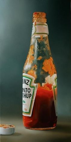 236x469 Tjalf Sparnaay 18 Art Paintings, Hyperrealism - Ketchup Painting