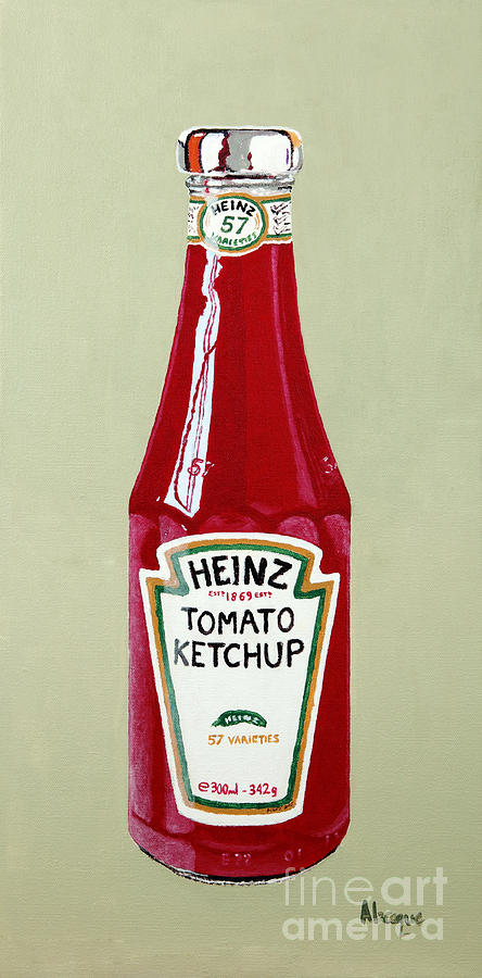 444x900 Heinz Ketchup Painting By Alacoque Doyle - Ketchup Painting