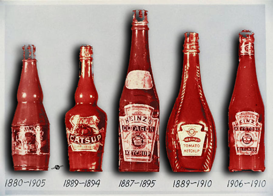 900x646 Heinz Tomato Ketchup Vintage, Evolution To 1910 Painting By Tony - Ketchup Painting