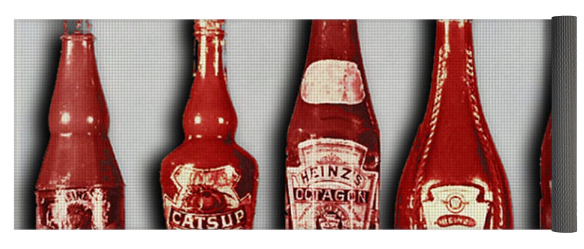 1171x500 Heinz Tomato Ketchup Vintage, Evolution To 1910 Yoga Mat For Sale - Ketchup Painting