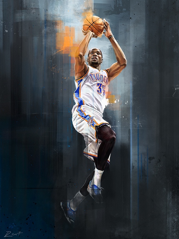 575x767 Kevin Durant - Kevin Durant Painting
