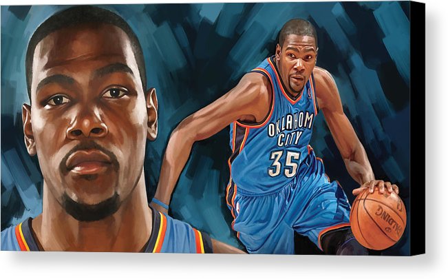 651x405 Kevin Durantrtwork Canvas Print Canvasrt By Sheraz - Kevin Durant Painting