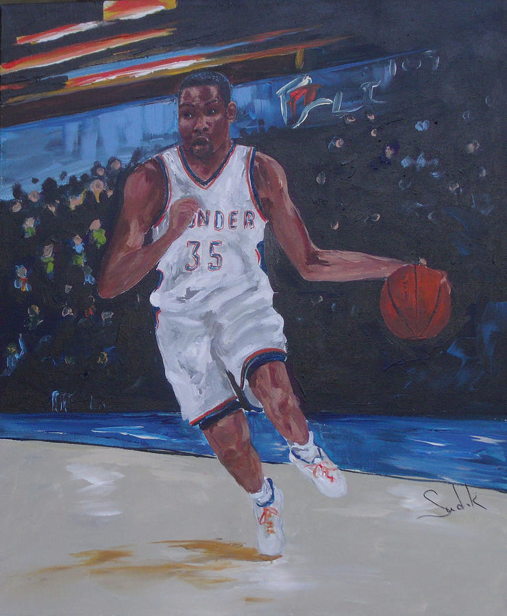 740x900 Kevin Durant Painting By Barbara Sudik - Kevin Durant Painting