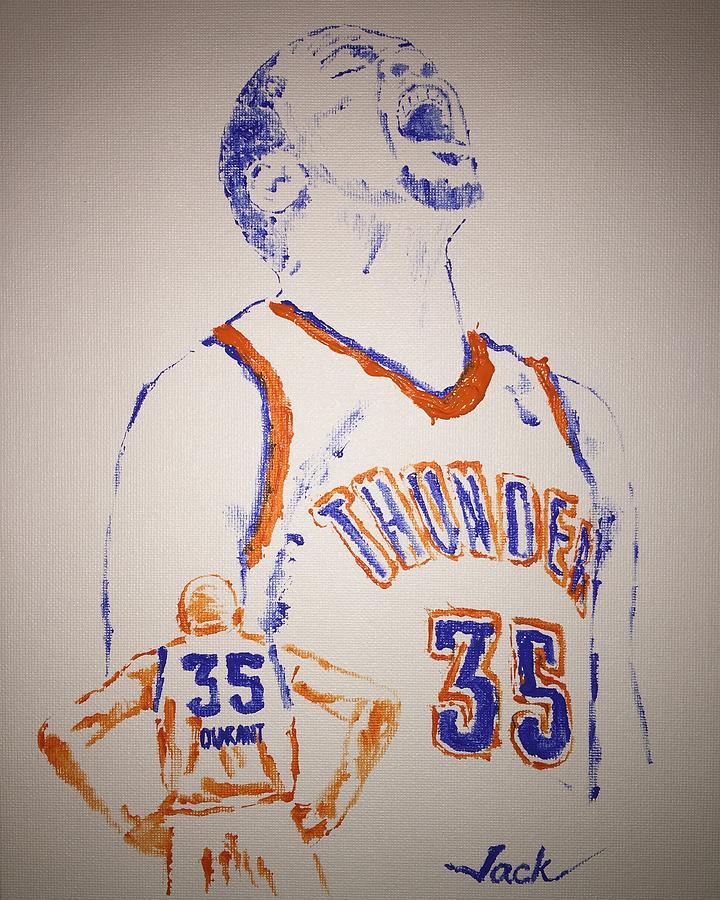 720x900 Kevin Durant Painting By Jack Bunds - Kevin Durant Painting