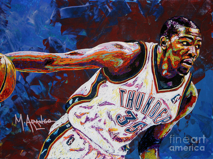 900x671 Kevin Durant Painting By Maria Arango - Kevin Durant Painting