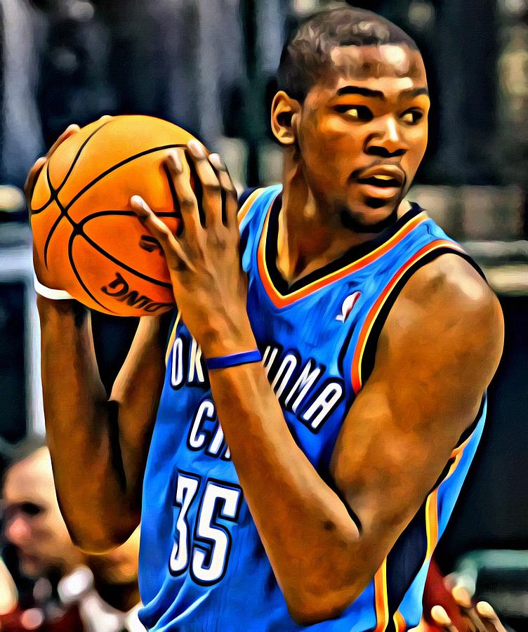 752x900 Kevin Durant Portrait Painting By Florian Rodarte - Kevin Durant Painting