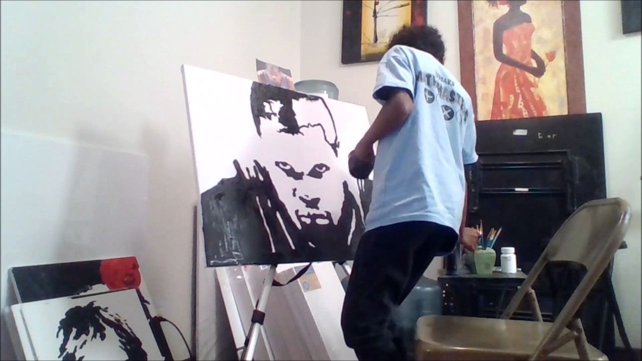 1280x720 Tyler Gordon Painting Kevin Durant - Kevin Durant Painting