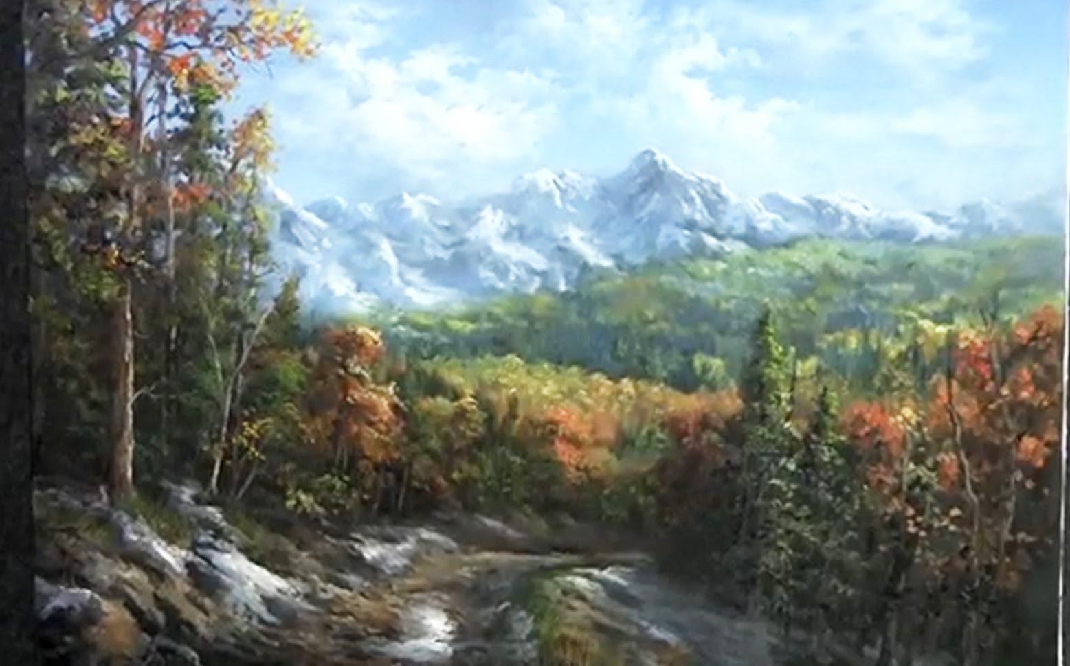 1557x970 Oil Painting Autumn Valley - Kevin Hill Oil Painting