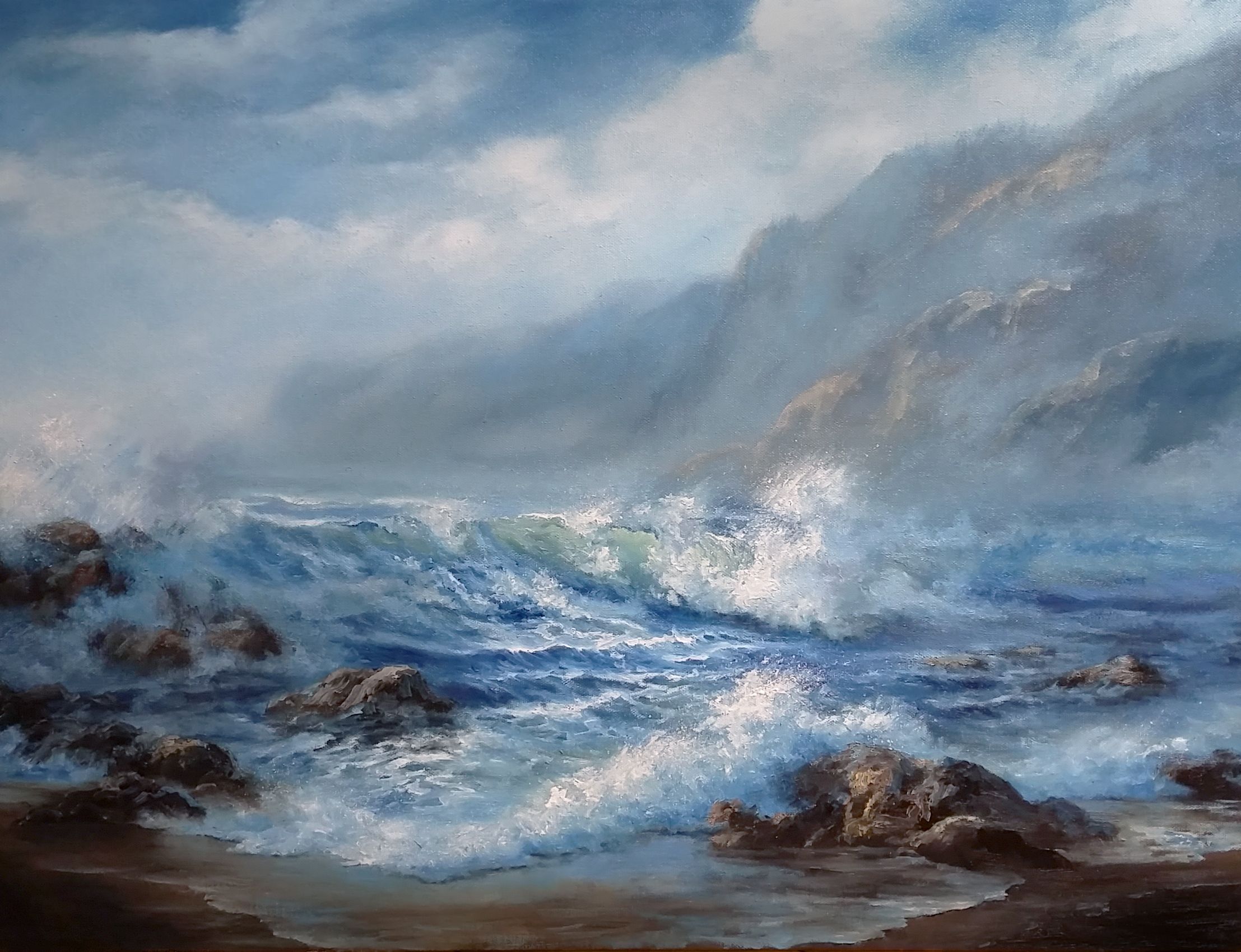 2215x1700 Windy Seascape Oil Painting By Kevin Hill Check Out My Youtube - Kevin Hill Painting