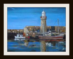300x242 Dunmore East Light Eire Original Marine Oil Painting By Kevin - Kevin Painting