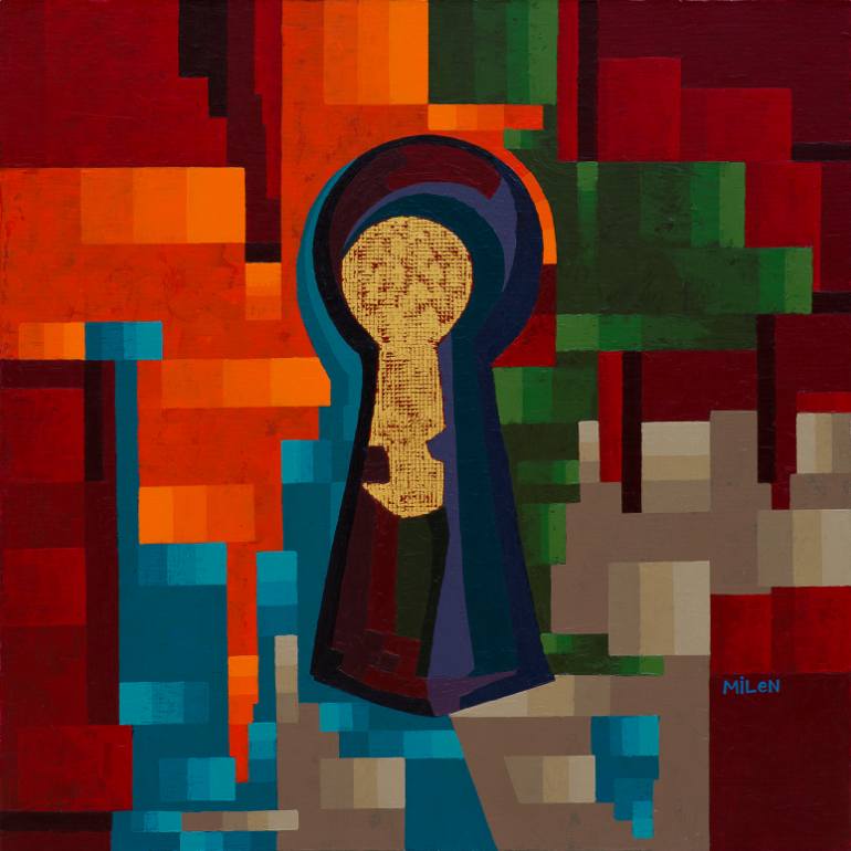 770x770 Saatchi Art The Keyhole Painting By Milen Ivanov - Keyhole Painting