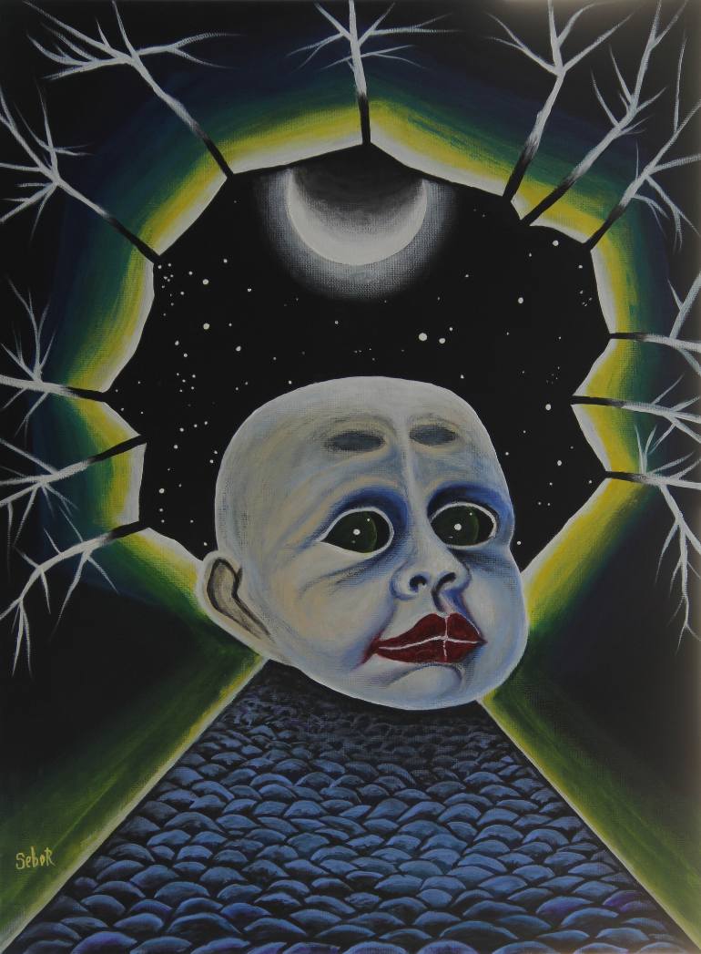 770x1047 Saatchi Art Through The Keyhole Painting By Serguei Borodouline - Keyhole Painting