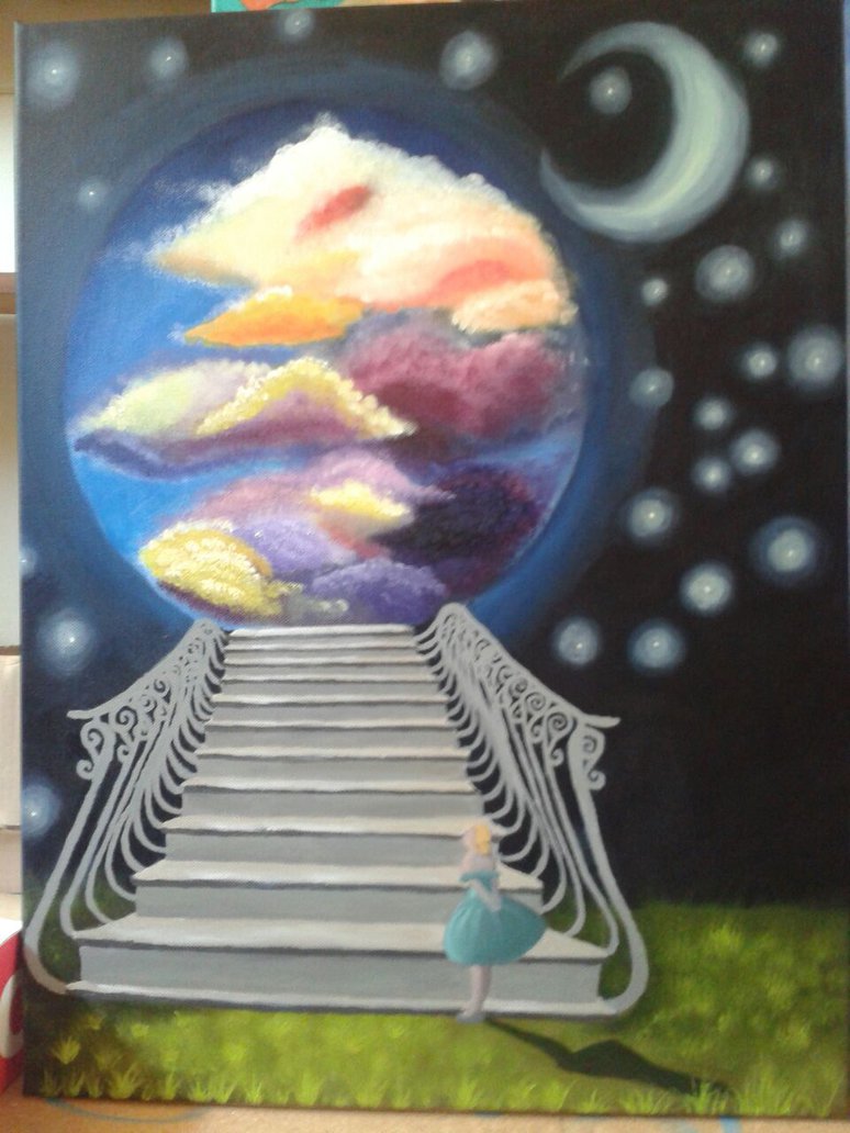 774x1032 Starry Night Keyhole Painting By Alicethestrange13 - Keyhole Painting