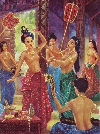 335x450 - Khmer Apsara Painting