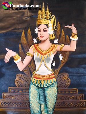 300x400 Apsara Painting Khmer Apsara Painting ~ Wcdf - Khmer Apsara Painting